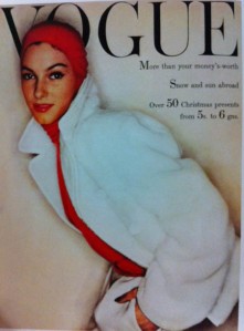 vogue-cover-1950s-woman-in-white-coat-red-hoodie-1954